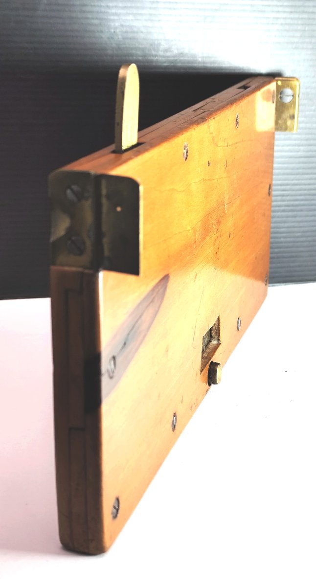 Curious Sector Clinometer, Fine Wood, Artillery, Topography, 19th Century.-photo-1