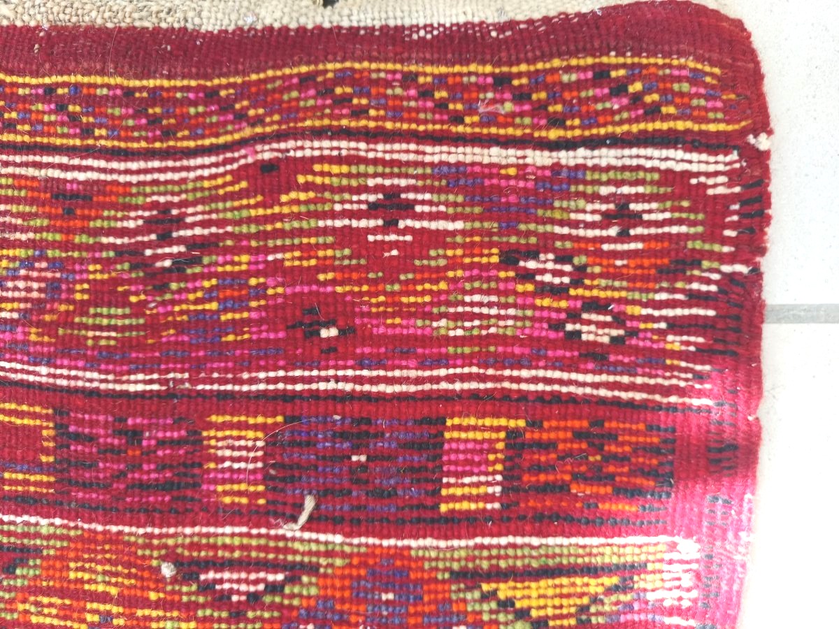 Portière-tapis ancien d’Anatolie, un Melas villageois aux puissantes couleurs-photo-1