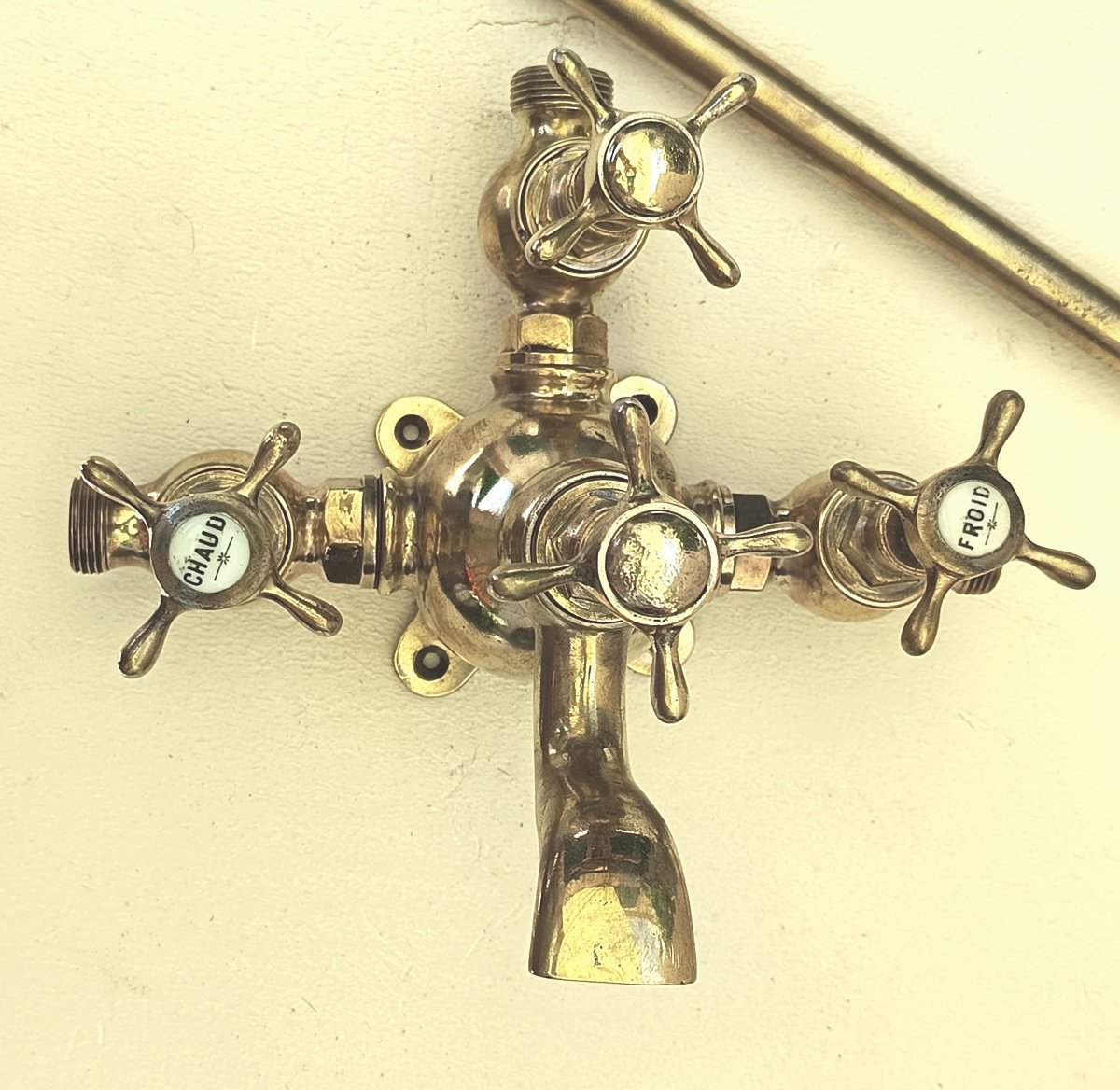 Stunning Bathroom French  Faucet, Bronze, Circa 1900, 5 Kg-photo-3