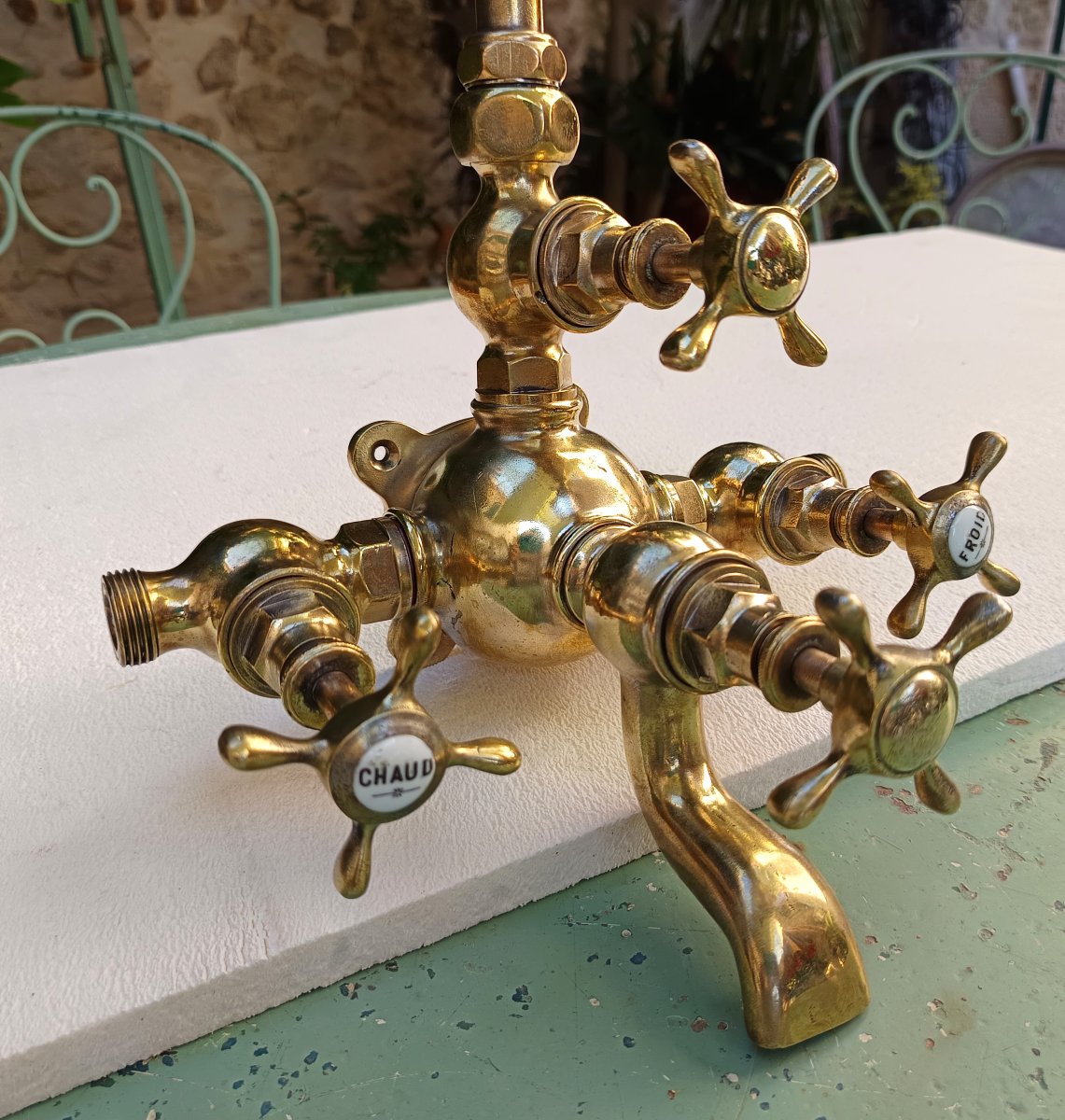 Stunning Bathroom French  Faucet, Bronze, Circa 1900, 5 Kg