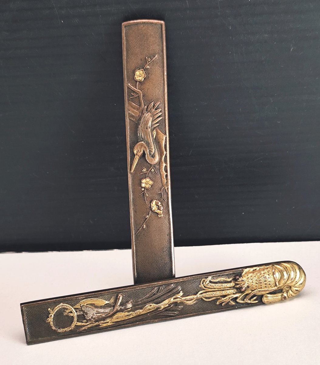 Two Shibuichi Kozuka, Edo Period, Fine Quality-photo-2