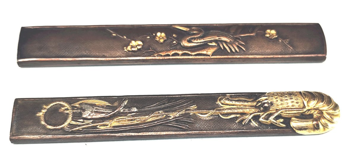 Two Shibuichi Kozuka, Edo Period, Fine Quality-photo-1