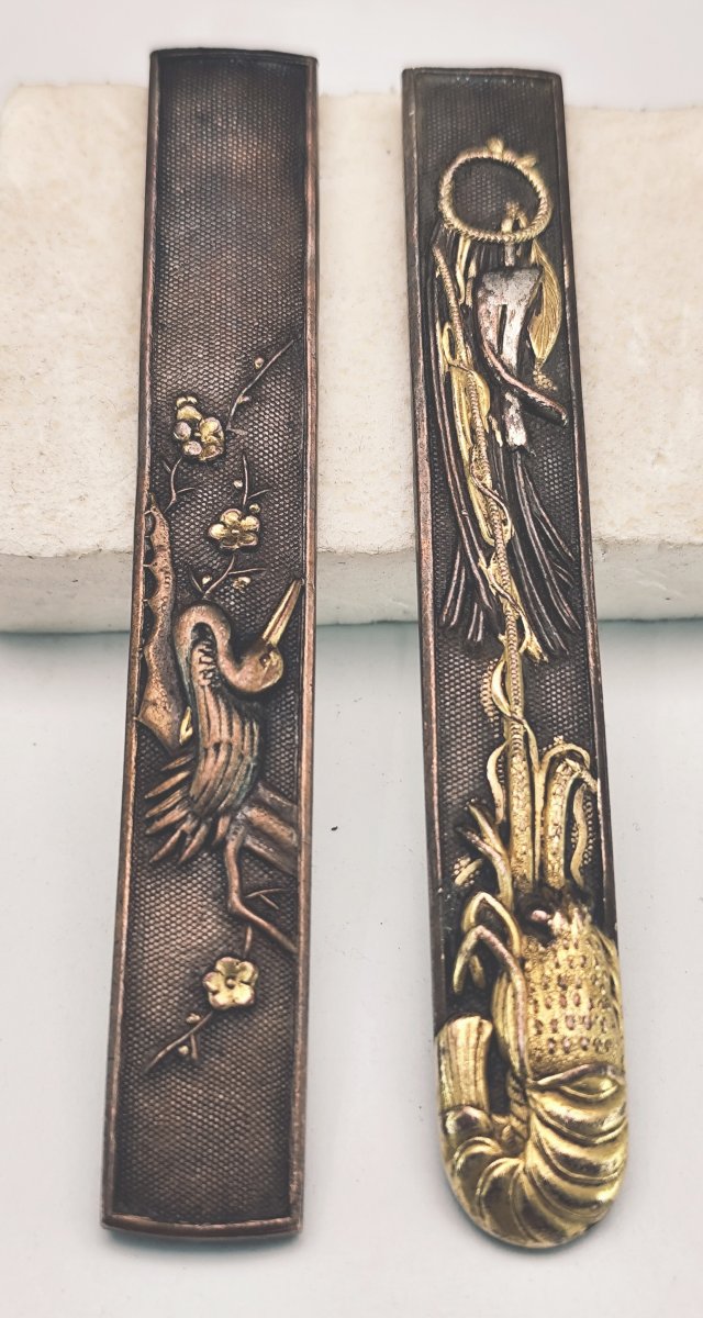 Two Shibuichi Kozuka, Edo Period, Fine Quality-photo-2