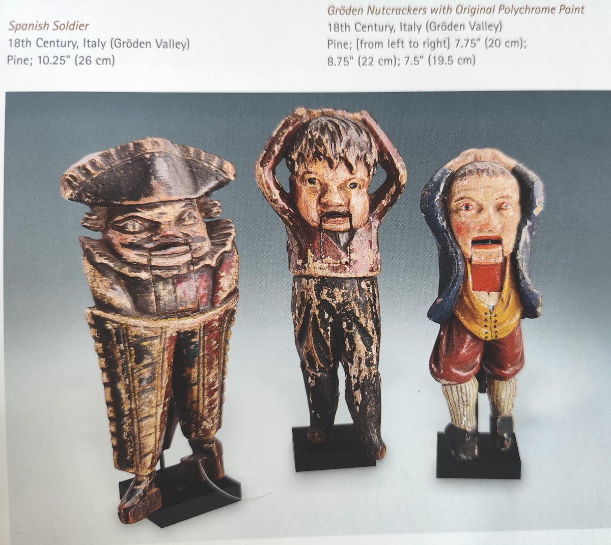 Musée: Casse- Noisettes Caricatural de la vallée de Gröden, 18e siècle, mauvais état-photo-4