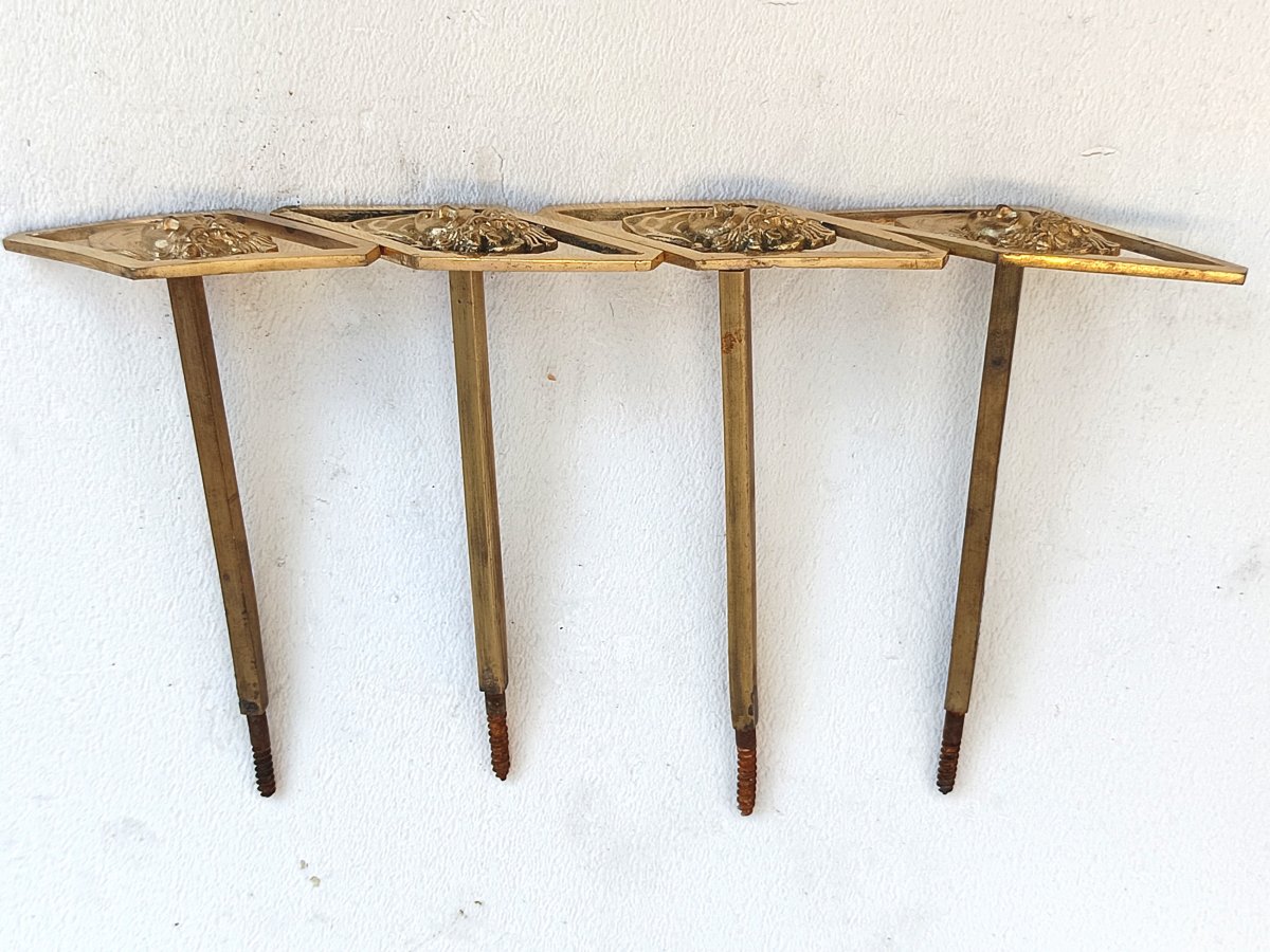 Two Pairs Of Elegant Directoire-style Curtain Tie-back Holders,  Finely Gilded Bronze.-photo-3