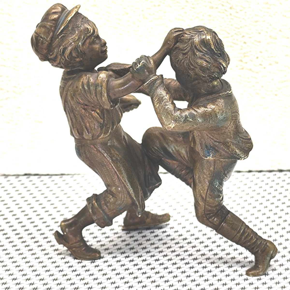 La Castagne, 2 Gosses, Petit Bronze, un duo très énergique, fin 19e-1900-photo-2