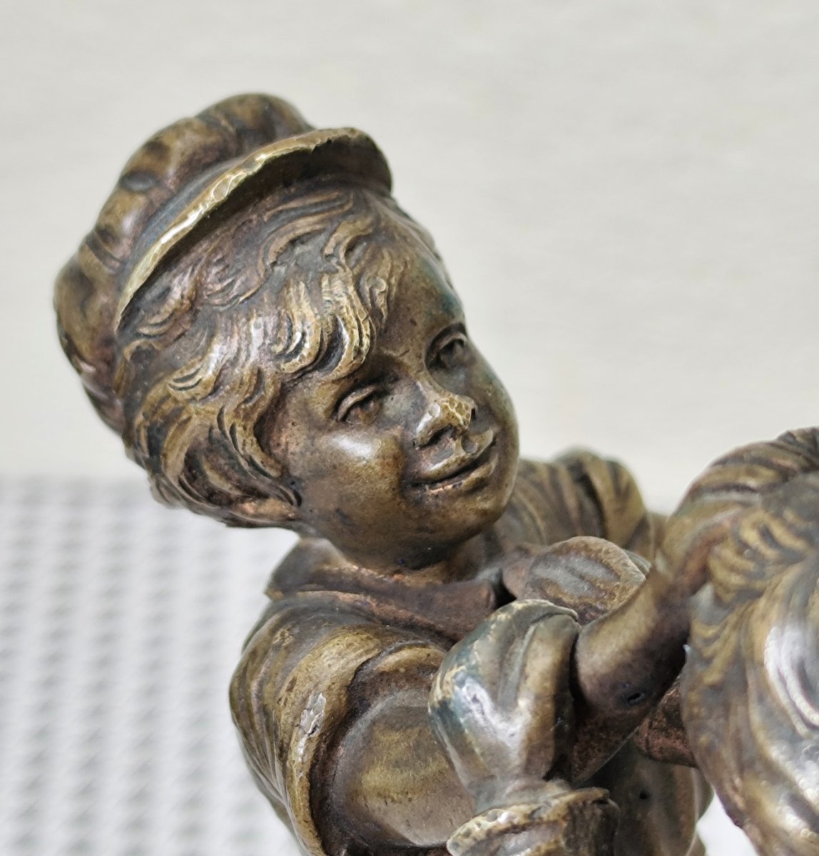 La Castagne, 2 Gosses, Petit Bronze, un duo très énergique, fin 19e-1900-photo-1