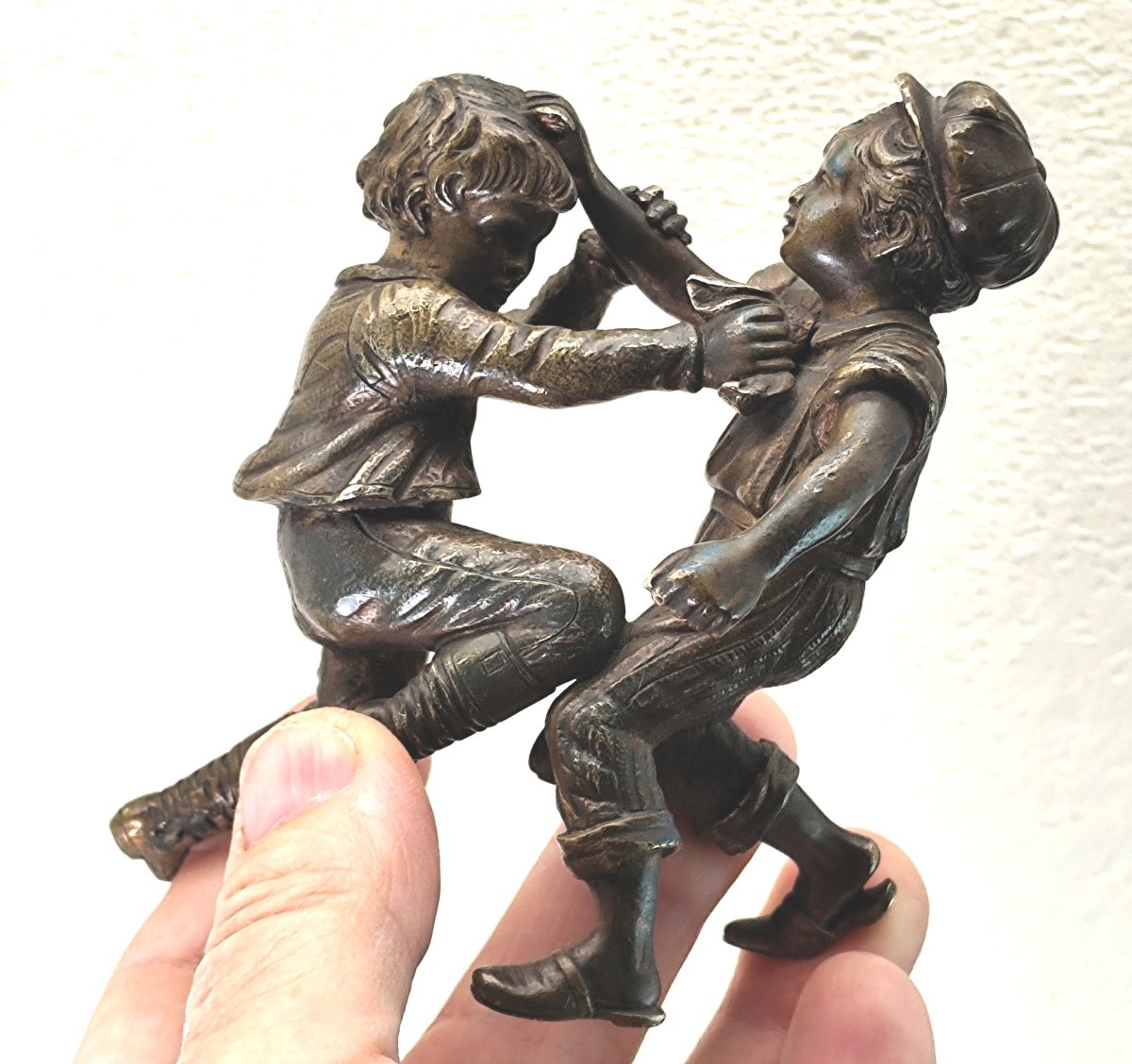 La Castagne, 2 Gosses, Petit Bronze, un duo très énergique, fin 19e-1900-photo-3