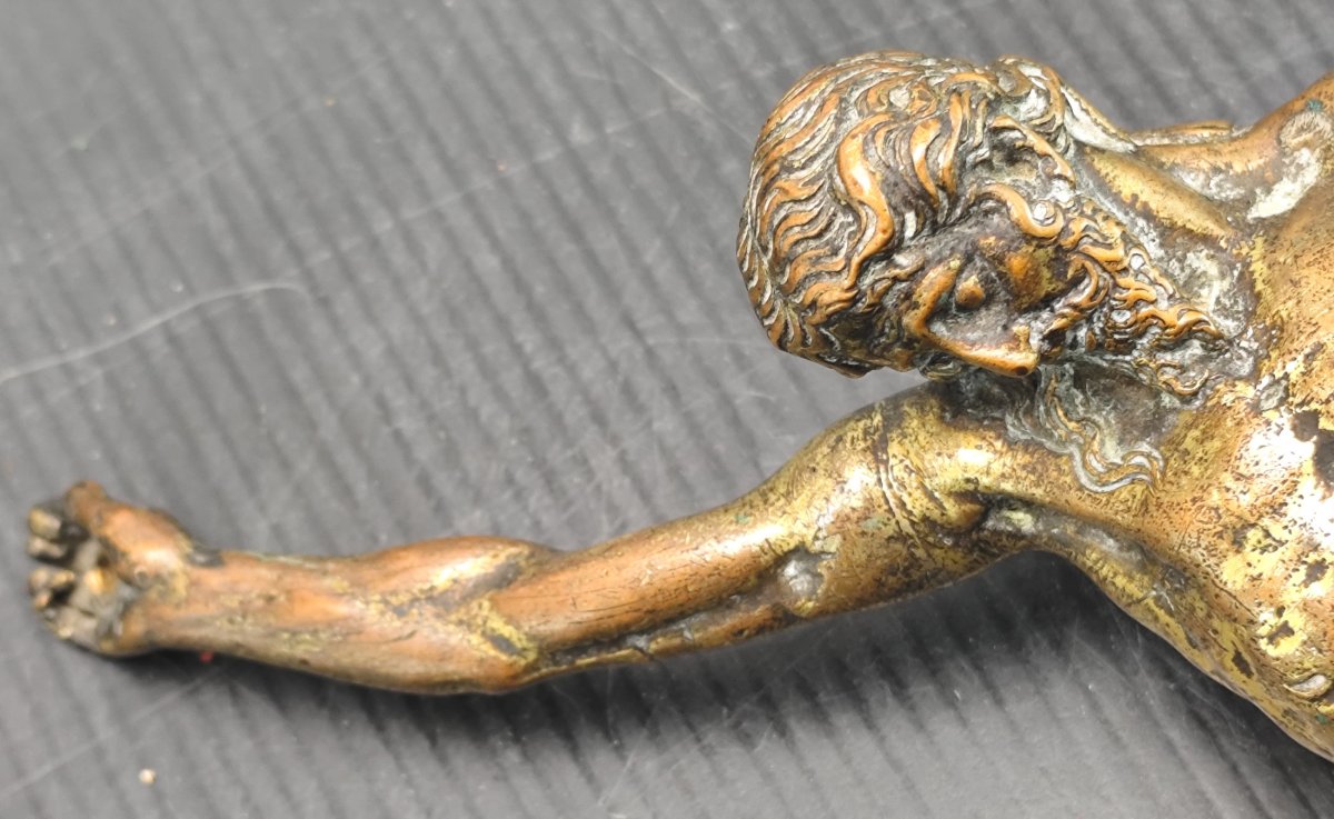 Dead Christ, 17th Century Bronze With Fine Patina-photo-3