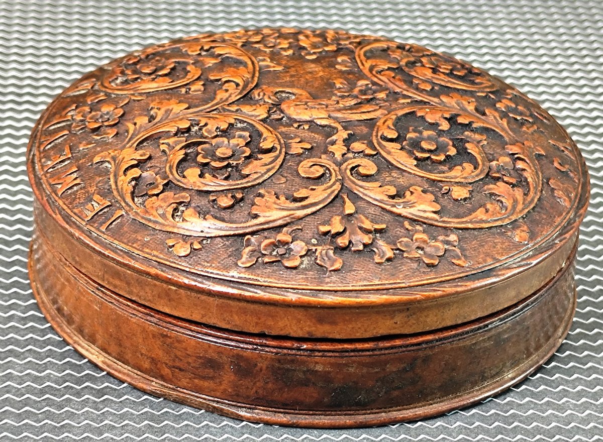 Declaration Of Love From The Louis XIV Era On A Wooden Box From St. Lucia-photo-4