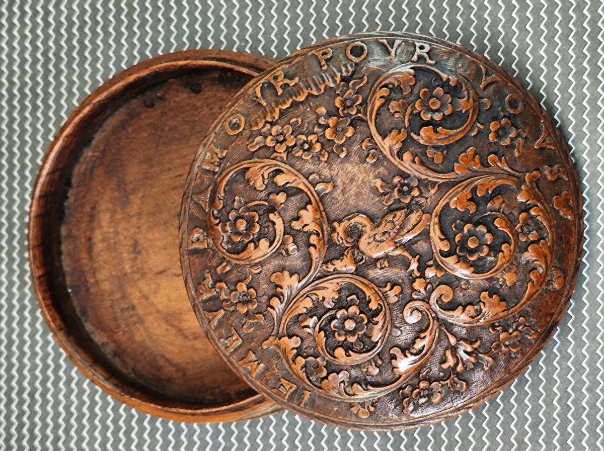 Declaration Of Love From The Louis XIV Era On A Wooden Box From St. Lucia-photo-3