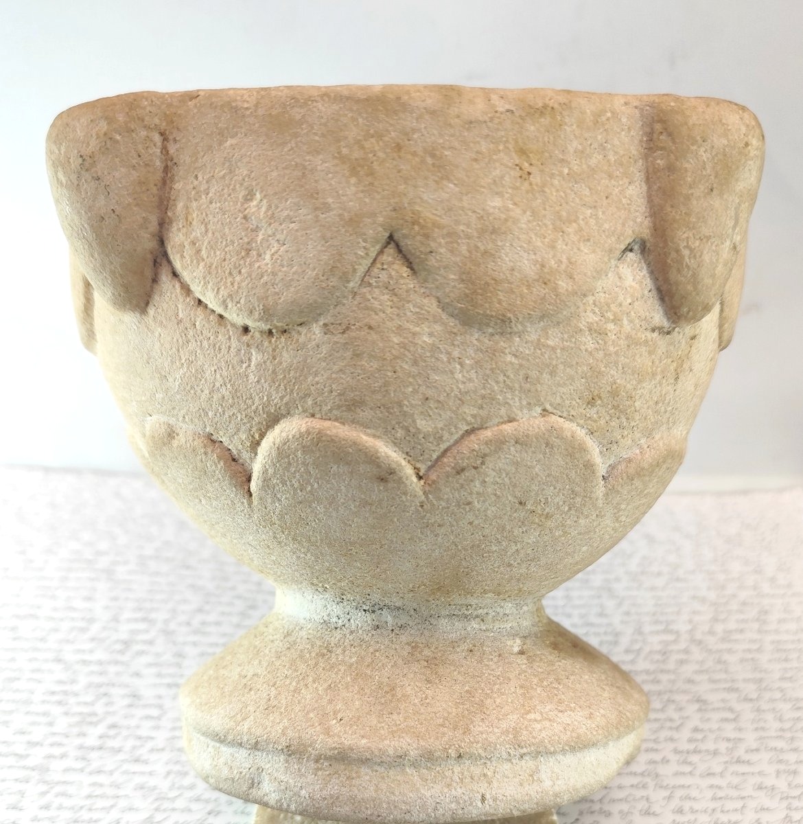 Fine Carved Limestone Mortar, 18th Or 19th-century French Art Populaire -photo-2