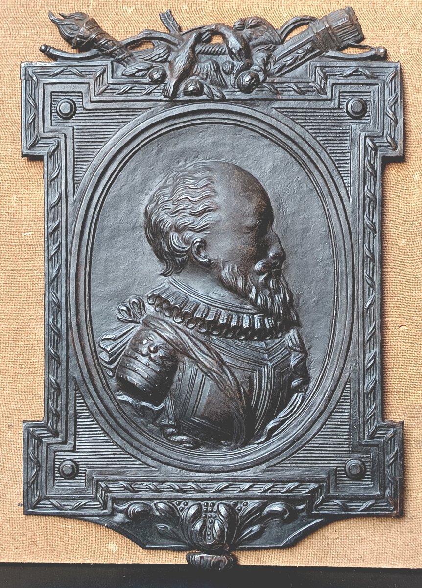 Trompe l’œil, Henri IV et Sully, leurs grands profils d’apparat, 19e siècle.-photo-3