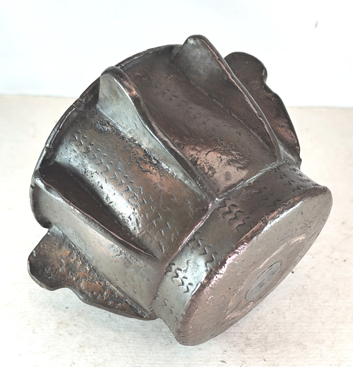 15th–16th-century Hispano-moorish Winged Mortar, Engraved Bronze, Southern Spain-photo-2