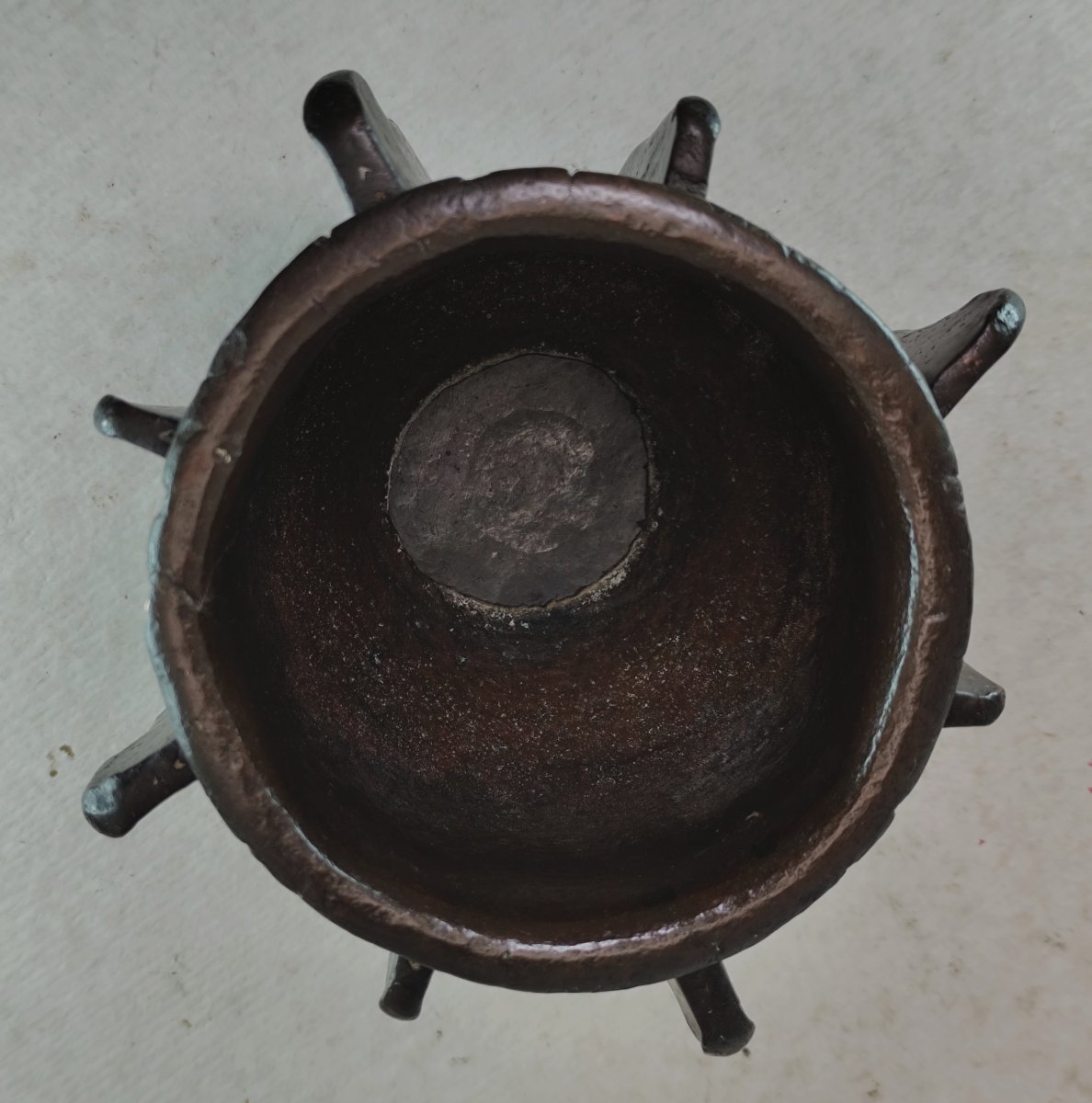 15th–16th-century Hispano-moorish Winged Mortar, Engraved Bronze, Southern Spain-photo-1
