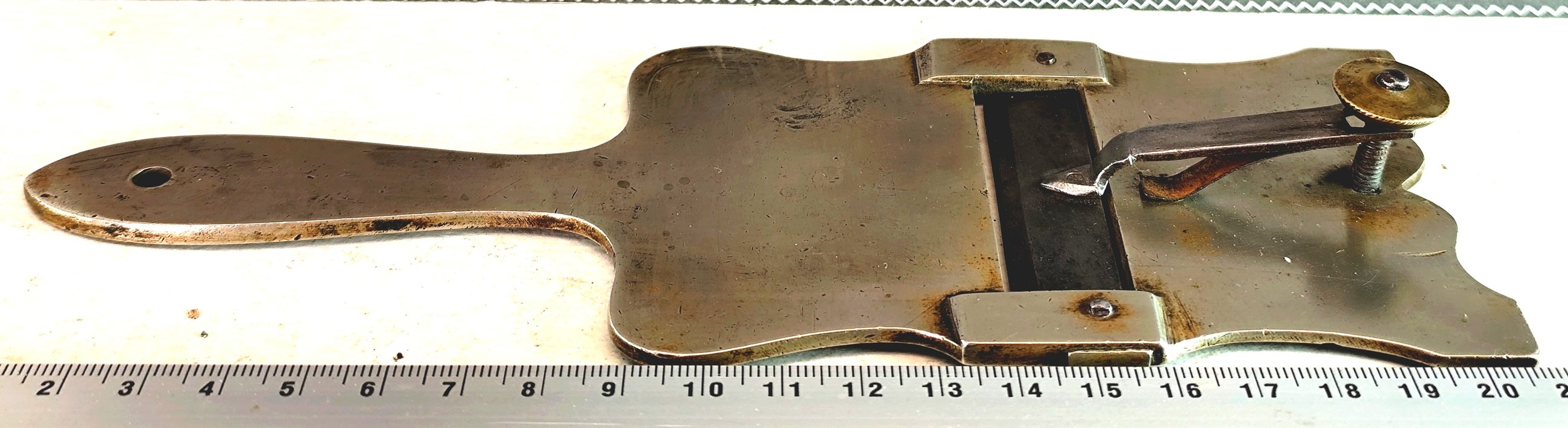 Early Gastronomy: Rare Adjustable Truffle Slicer, 18th-19th Century, Steel And Brass-photo-3