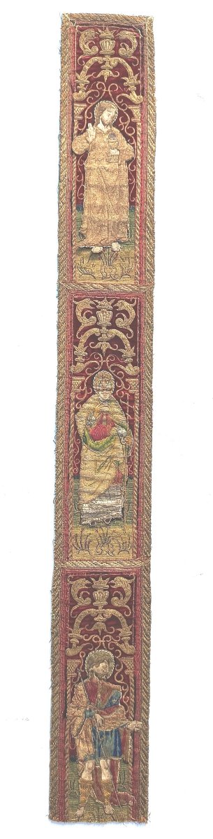 3 broderies d’orfroi du XVIe siècle – Saints personnages-photo-2