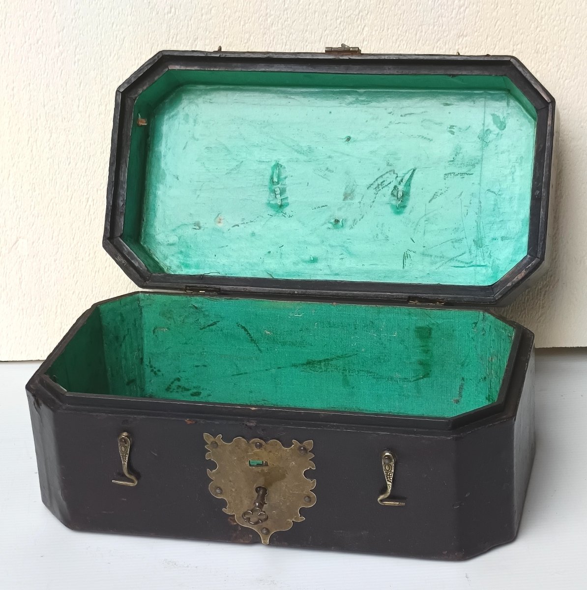 Leather And Pierced Brass Correspondence Box, Northern Europe, 18th–19th Century-photo-2