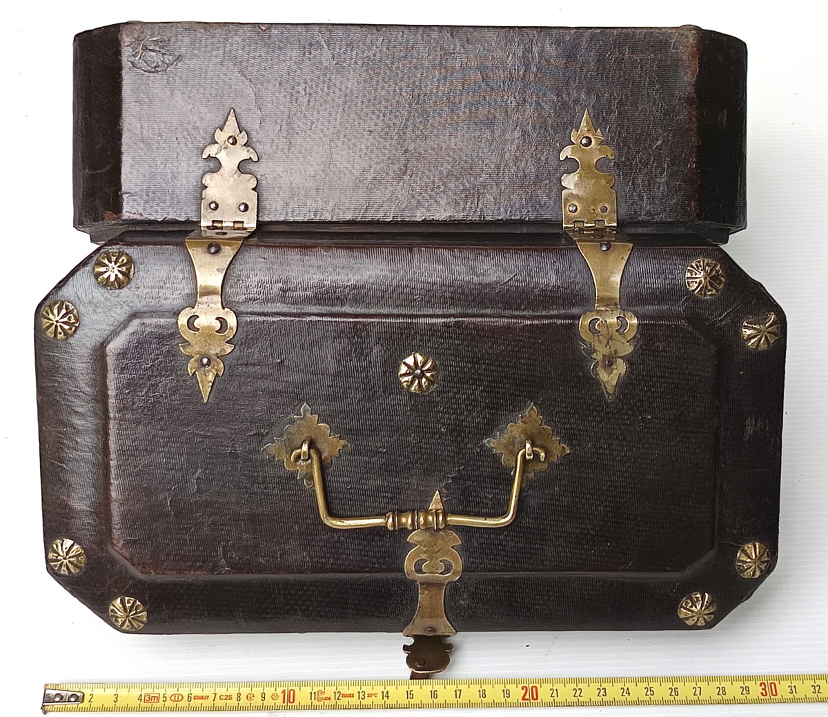 Leather And Pierced Brass Correspondence Box, Northern Europe, 18th–19th Century-photo-3