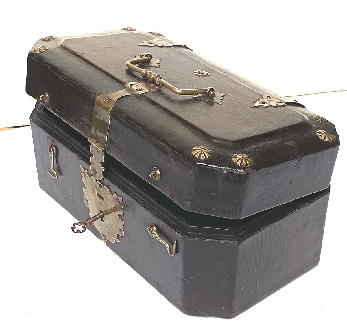 Leather And Pierced Brass Correspondence Box, Northern Europe, 18th–19th Century-photo-4