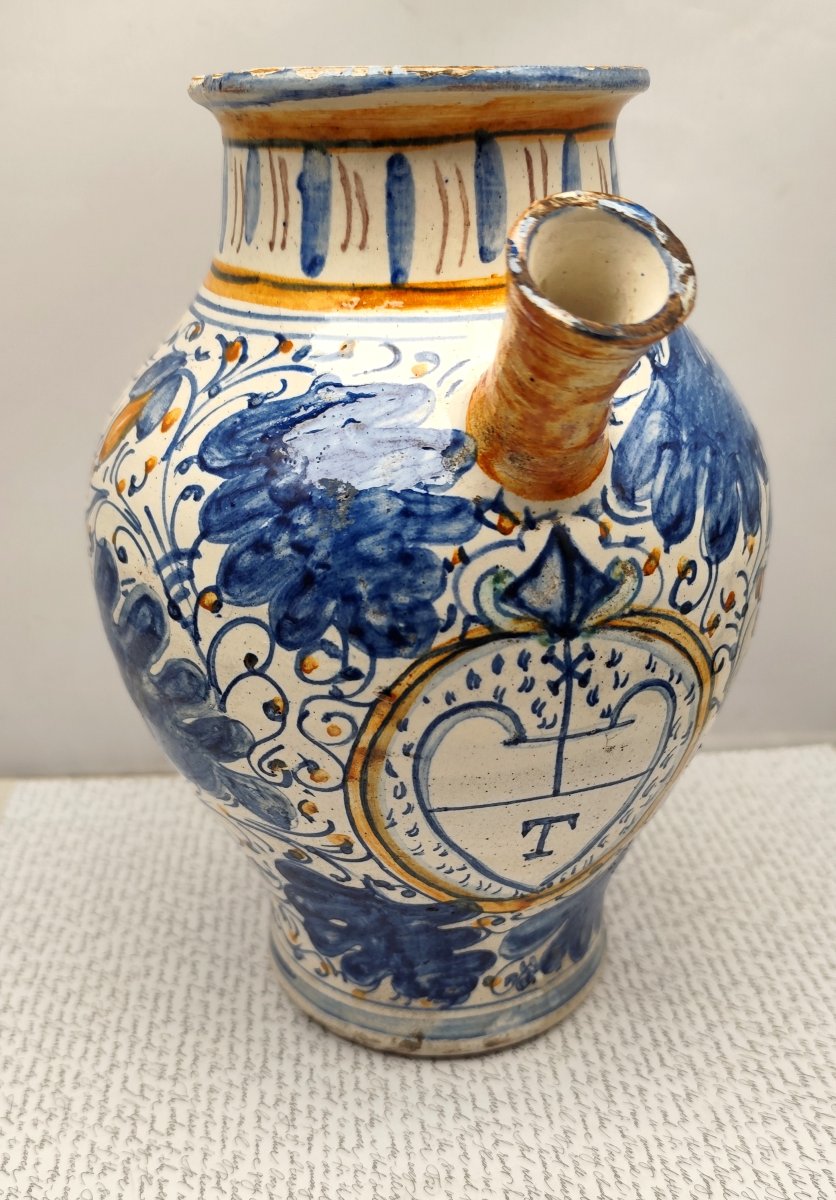 Chevrette d’hospice, aux belles couleurs, faïence Sicilienne, XVIII-XIXe siècle, Caltagirone;-photo-2