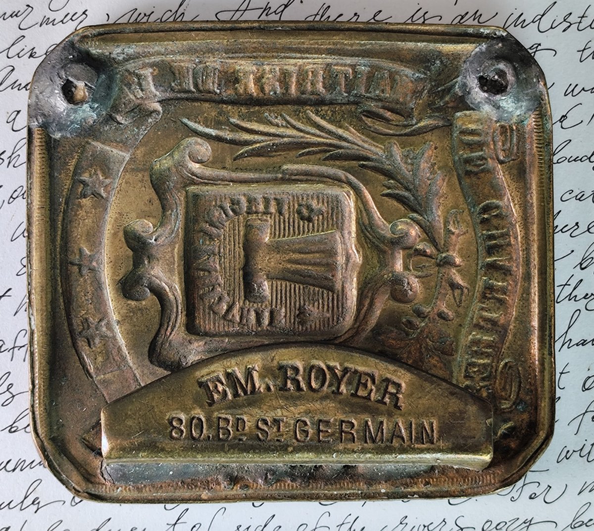 Maîtrise de la Cathédrale de Chartres, XIXe, boucle de ceinturon, marqué-photo-3