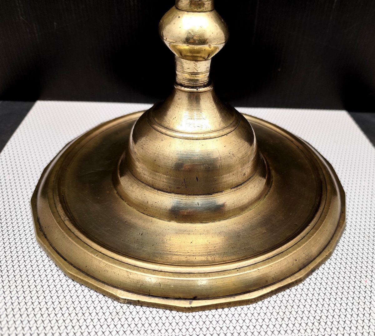 Beautiful Ottoman Lamp Base Made From Turned Bronze, 17th–18th Centuries-photo-2