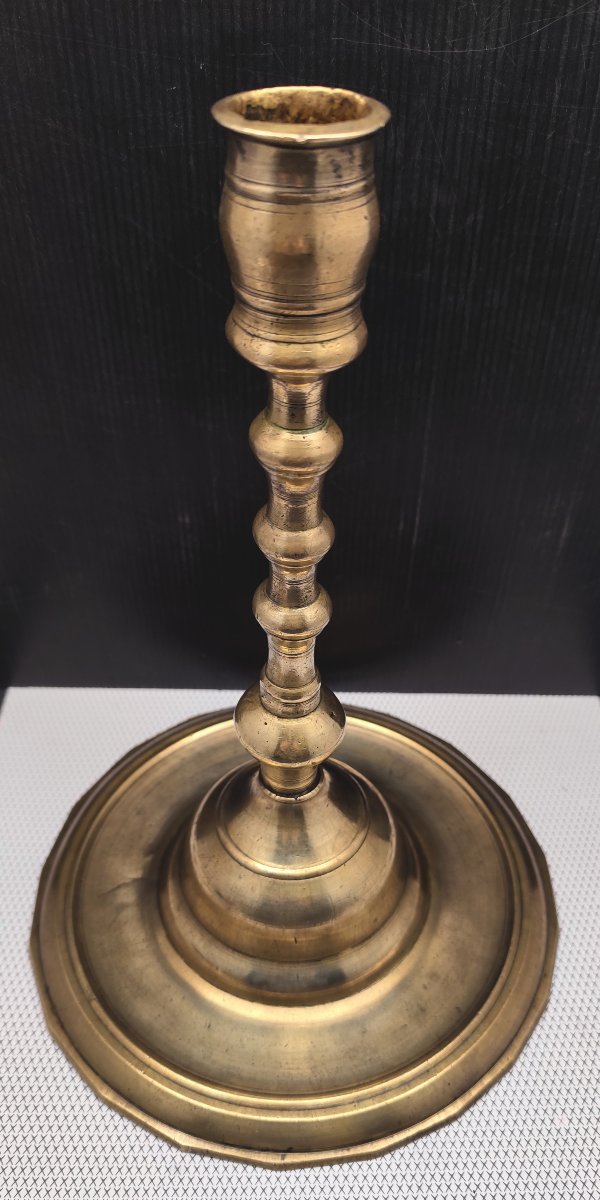 Beautiful Ottoman Lamp Base Made From Turned Bronze, 17th–18th Centuries-photo-2