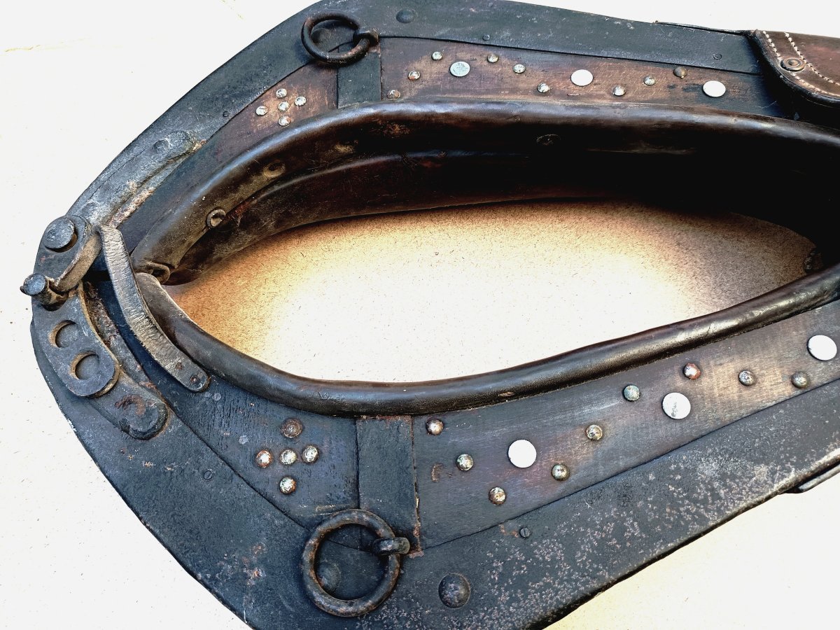 Beautiful, Large Draft Horse Collar, France, Circa 1910–1930, From A Vineyard-photo-3