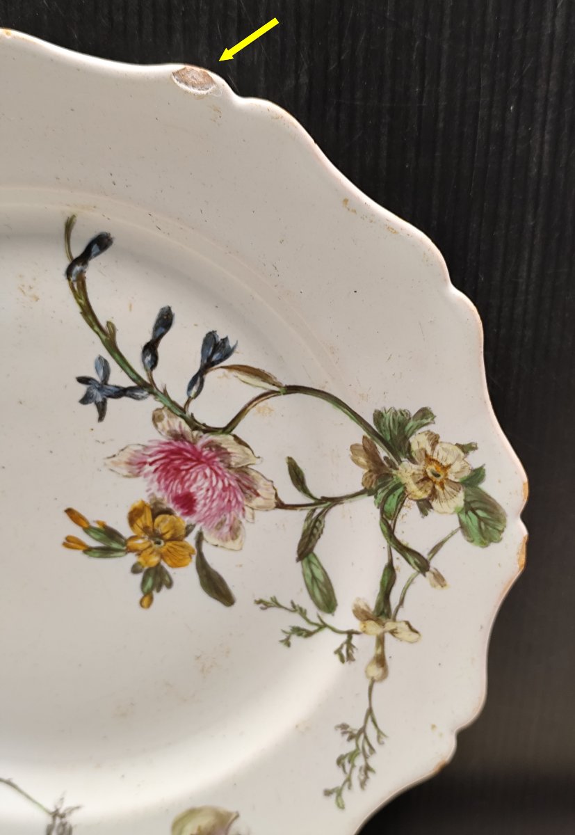 Asymmetrical Plate  Marseille Earthenware, From  Robert Factory? 18th Century-photo-2