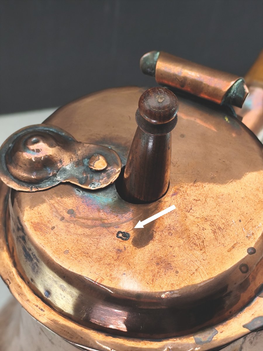Château Chocolate Pot, 3 Liters, With A Crowned "c," Master's Mark, Louis XV Period-photo-4