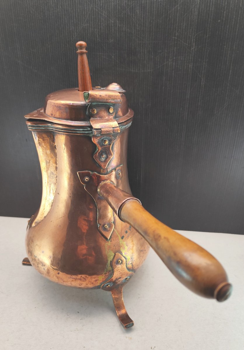 Château Chocolate Pot, 3 Liters, With A Crowned "c," Master's Mark, Louis XV Period-photo-1