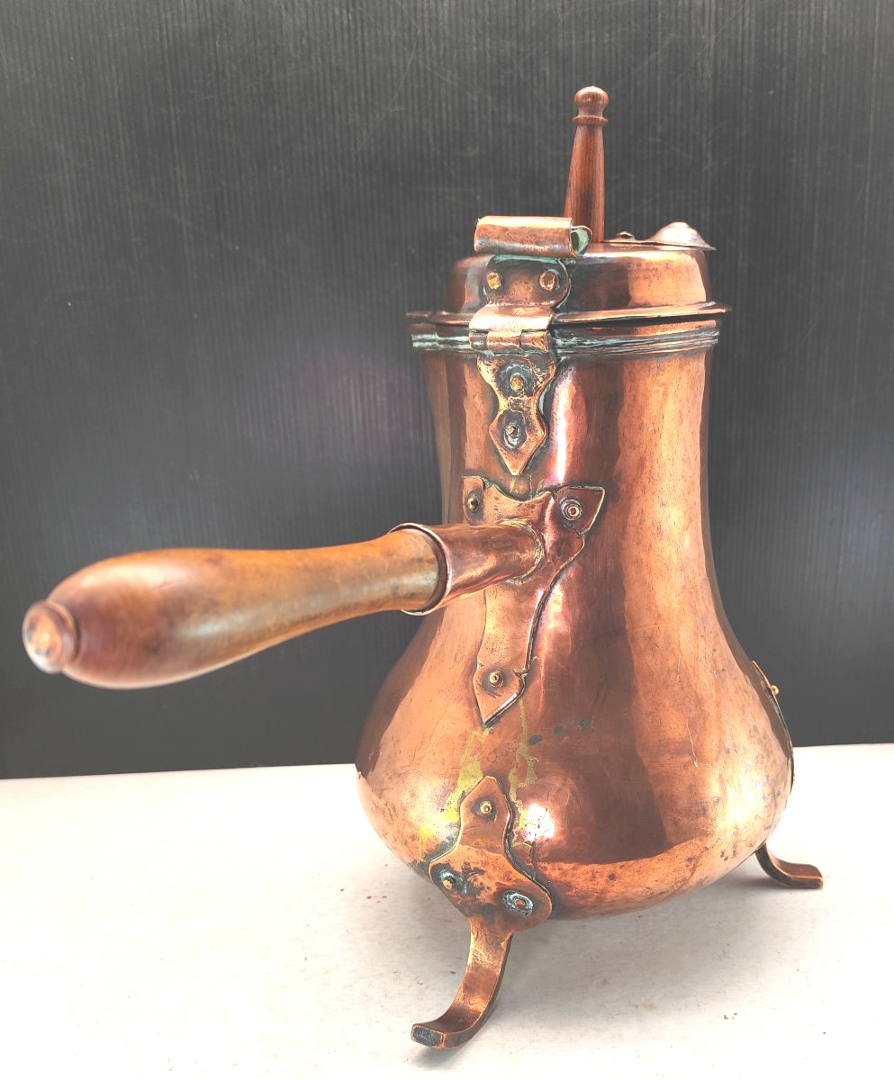 Château Chocolate Pot, 3 Liters, With A Crowned "c," Master's Mark, Louis XV Period