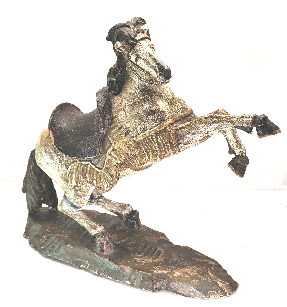 Leaping Horse, Folk Art, Carved And Painted Wood, 18th–19th Century
