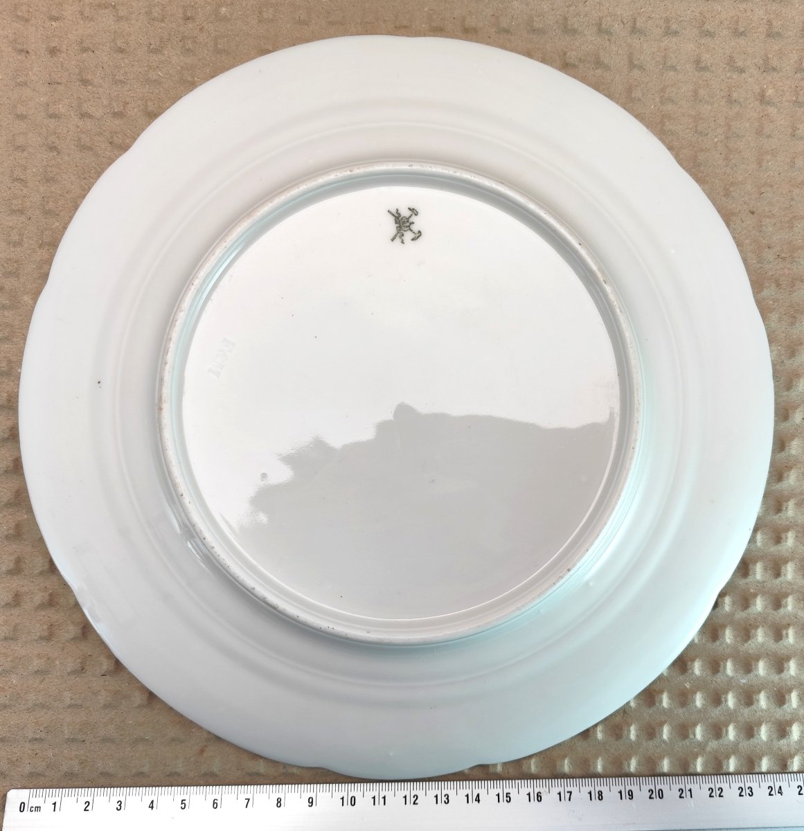 Art Nouveau Tchèque, Belle Assiette d’artiste, Fischer & Mieg, fin XIXe, RARE !-photo-3