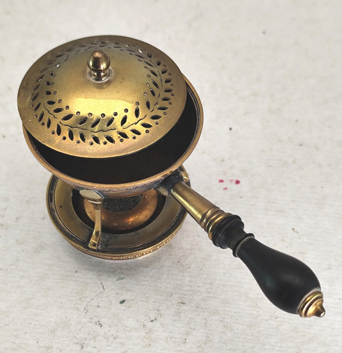 Guerlain, Signed: Small Gold-plated Perfume Warmer, Late 19th Century, Complete -photo-2