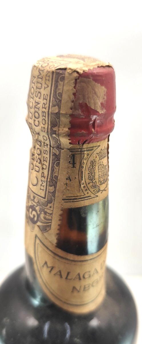 Collectible Scholtz Malaga Dulce Negro Bottle, 1960s, Good Condition-photo-2