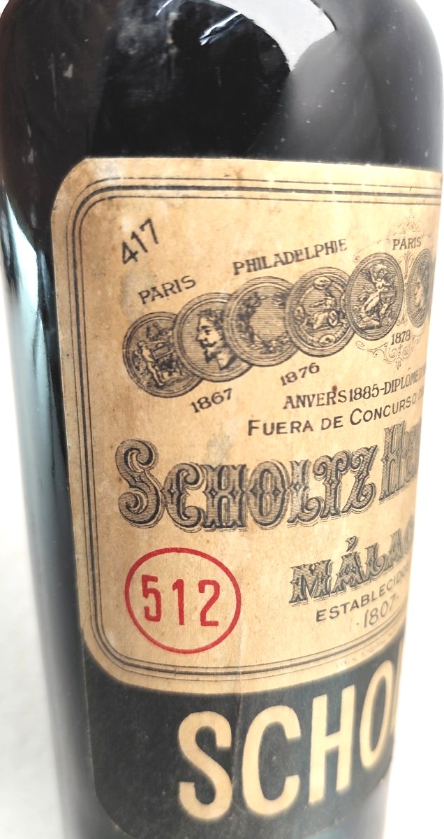 Collectible Scholtz Malaga Dulce Negro Bottle, 1960s, Good Condition-photo-3