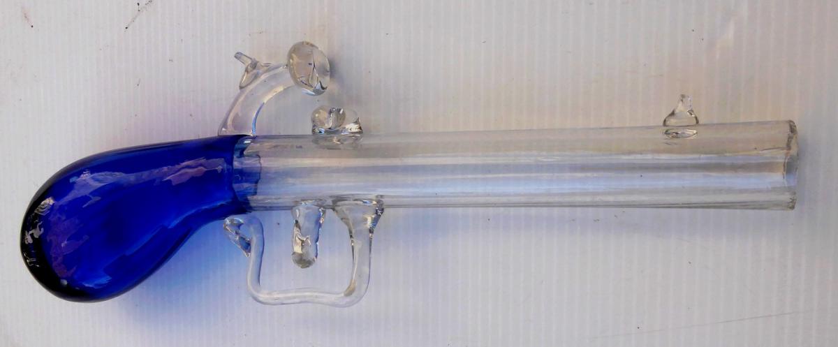 Blown Glass Bottle: Pistol Glass Ware Masterpiece-photo-1