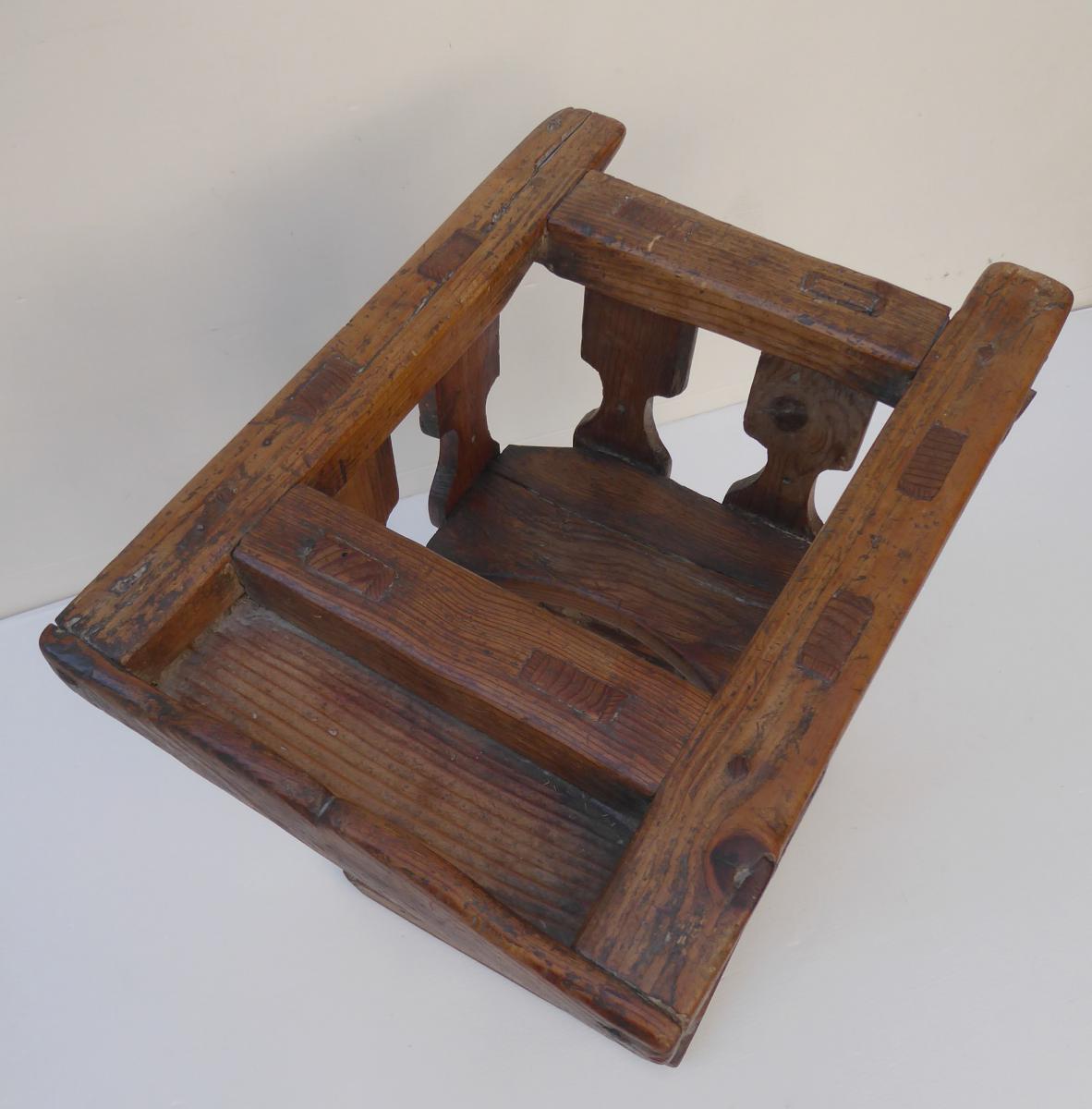 Primitive Closed Seat For Baby, Provencal Alps, 19th Century-photo-3
