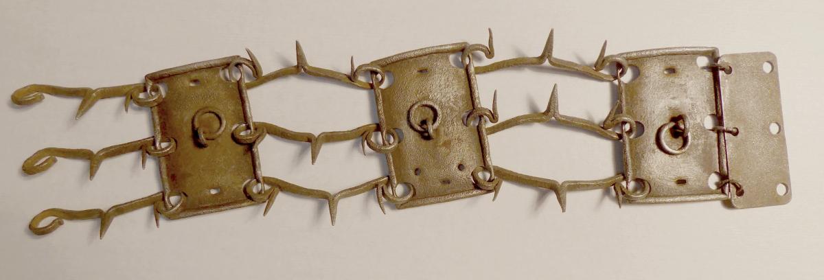 Grand Collier Armé Pour Chien De Berger En Fer Forgé, XIXe-photo-2