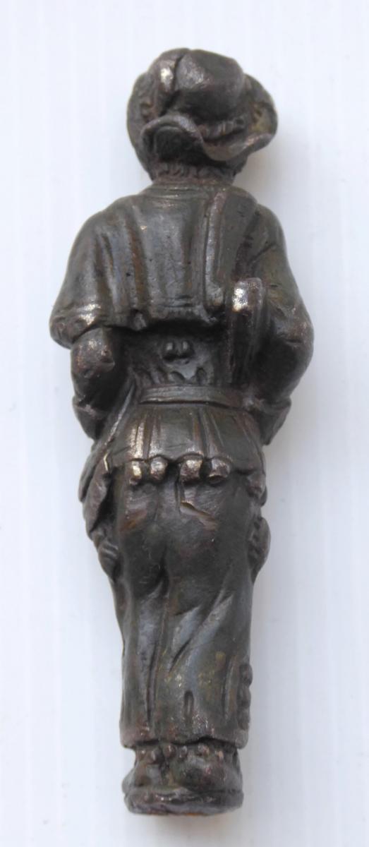 Manche de Couteau Bronze, XVIIe Siecle: un Pelerin, 34-photo-2