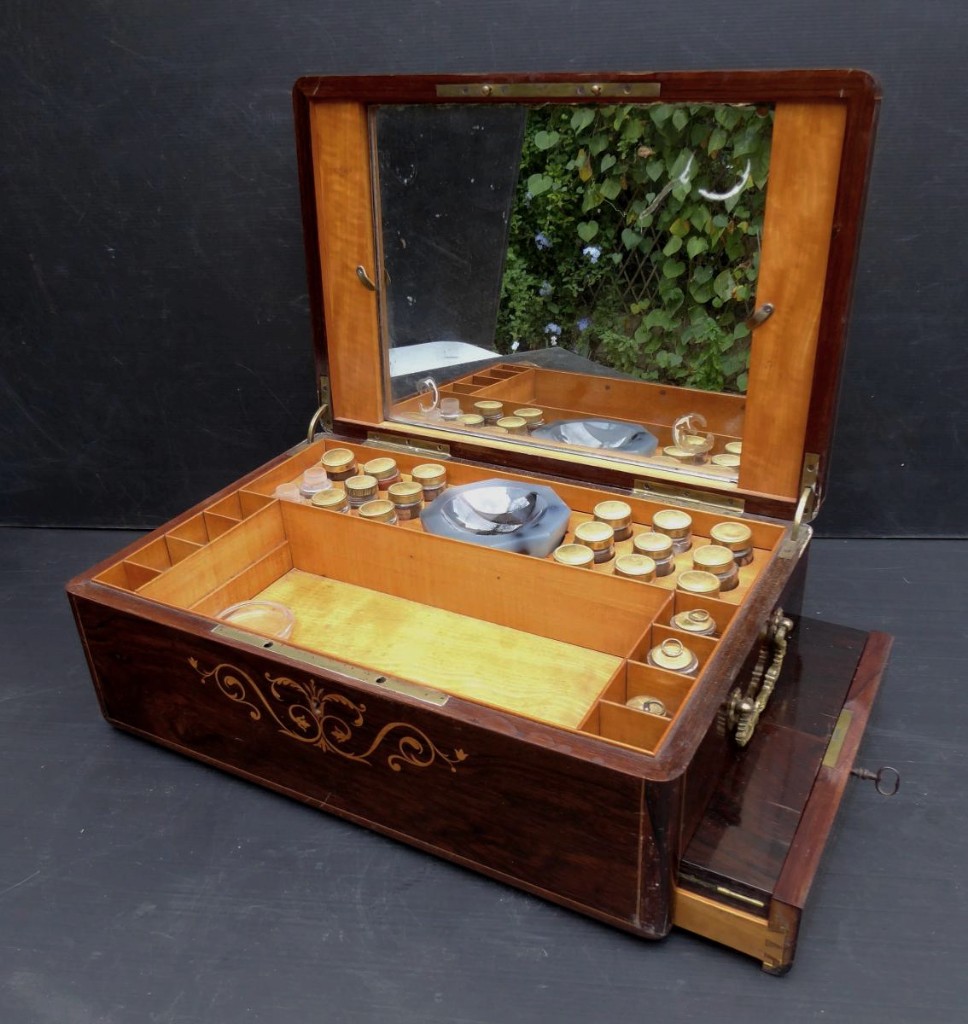 Necessaire Box For Artist, Inlaid, Charles X Period