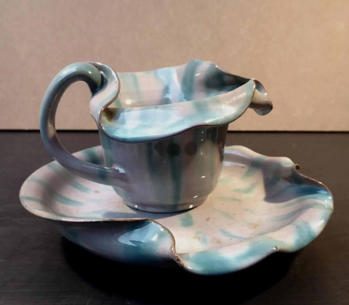Tasse-feuille Art Nouveau, Golfe Juan 1900  P-A-photo-2