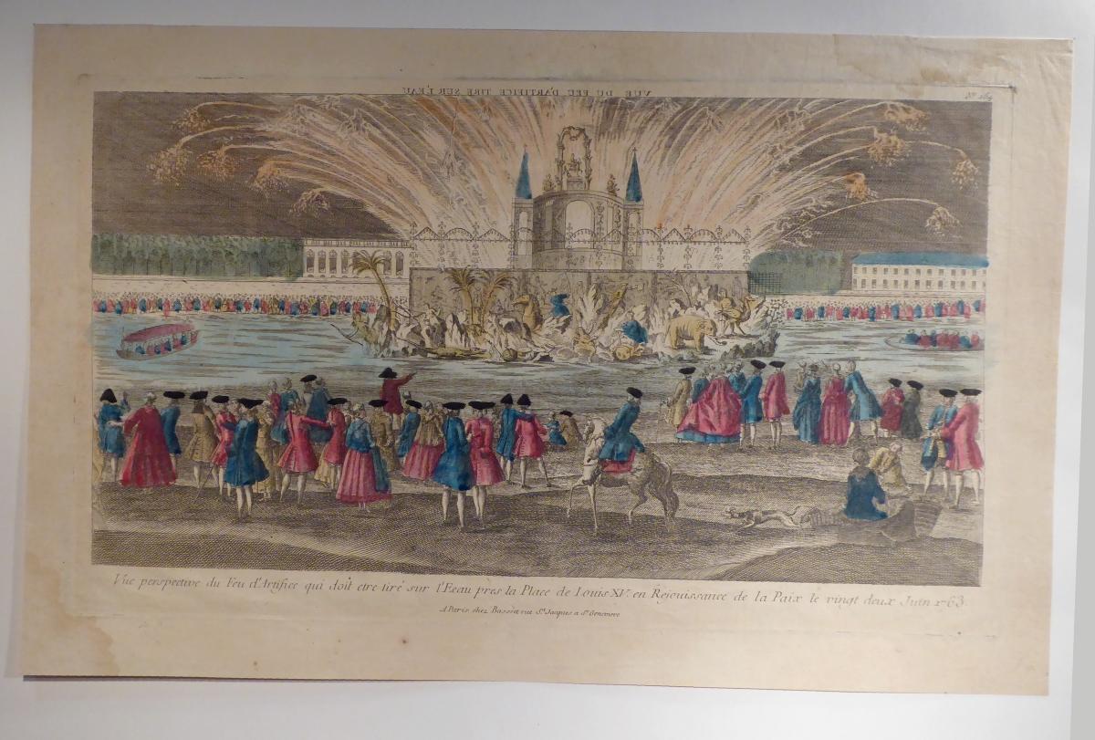 Vue d'Optique, Feu d'Artifice Royal, Paris 1763