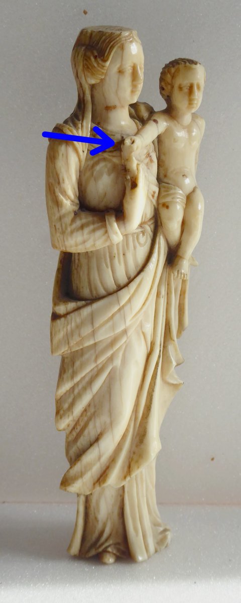 Madonna And Child, Ivory Of Dieppe Seventeenth Century-photo-4