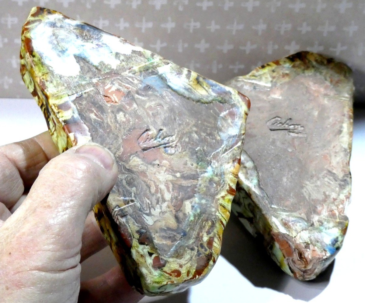 Amazing Mixed Earths By Pichon, Uzès, 2 Cigales Weights-photo-4