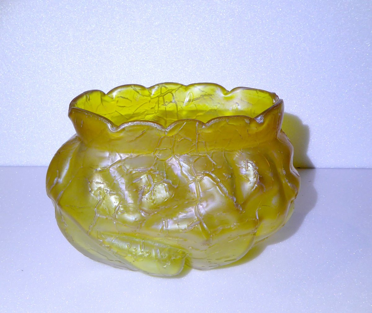 Coupe Verre Irisé Art Nouveau, Pallme König, 1900-photo-3