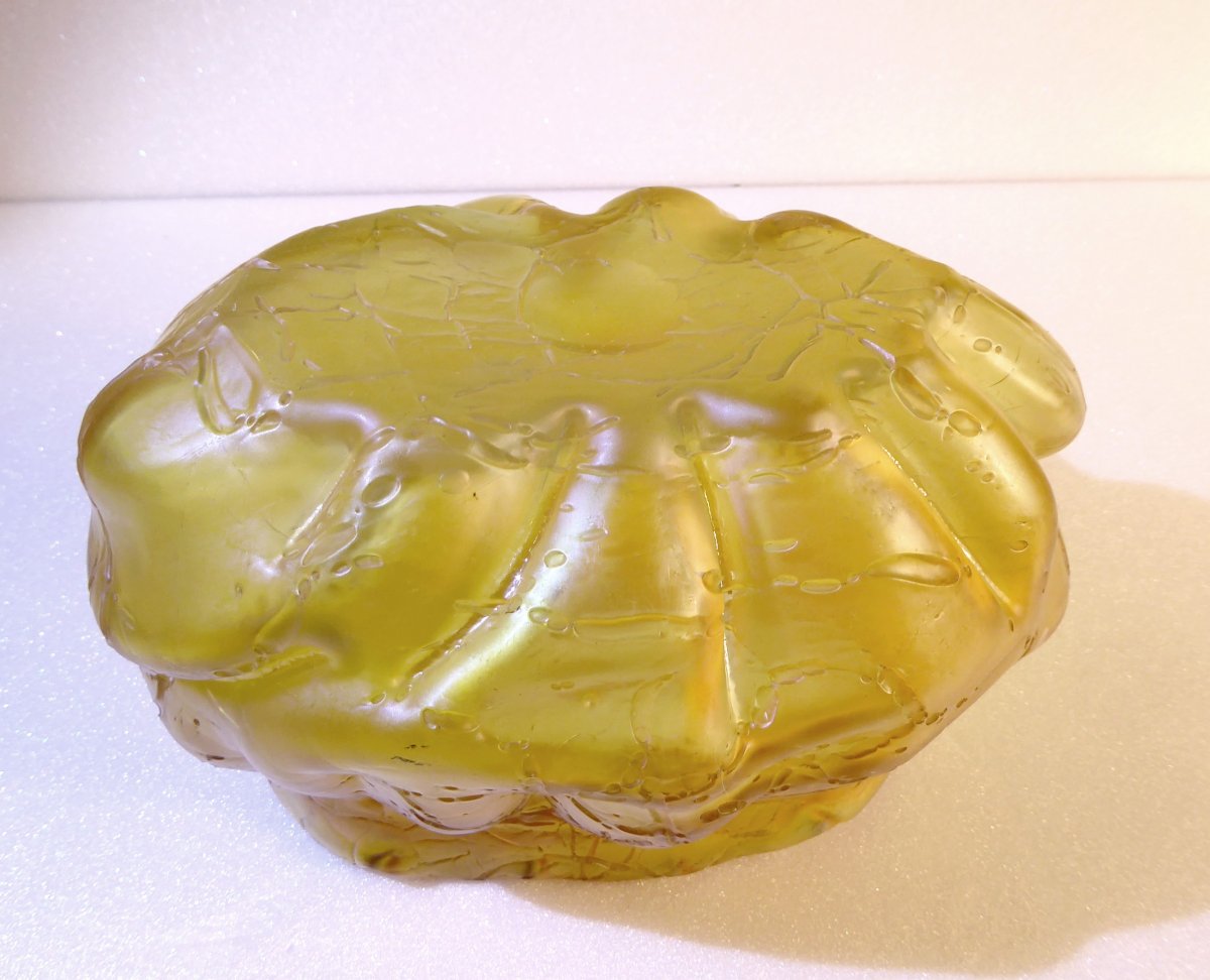 Coupe Verre Irisé Art Nouveau, Pallme König, 1900-photo-3