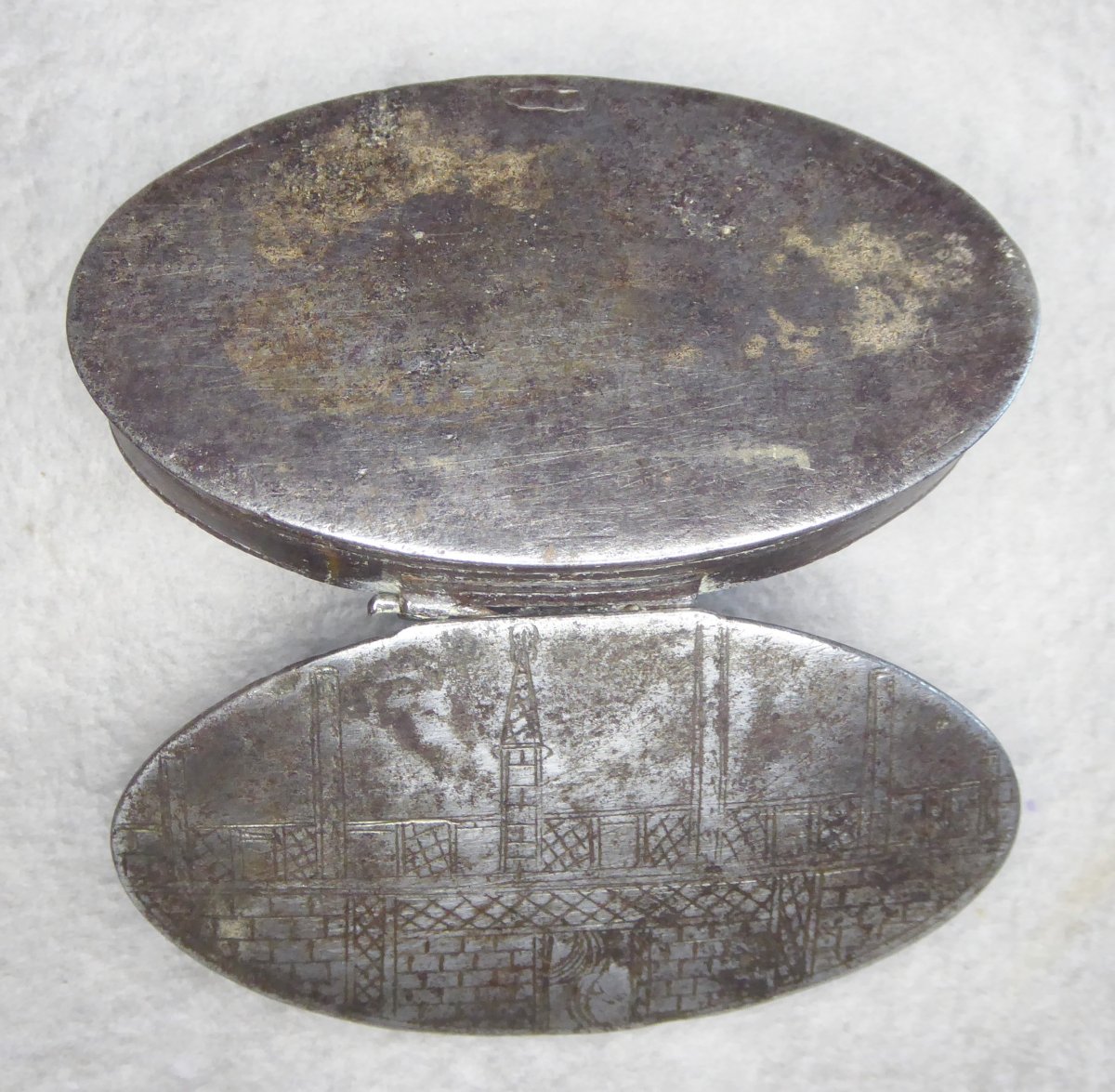 Engraved Iron Oval Box, Russia? Early 18th Century: St Petersburg?-photo-2